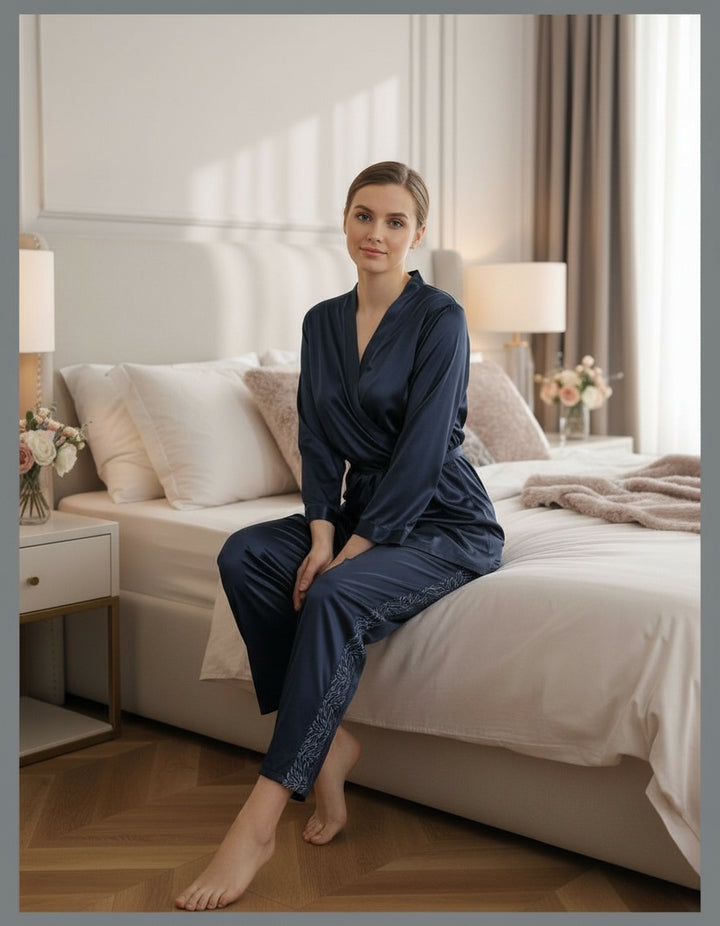 Women’s 2-Piece Silk Nightwear Set –Luxury Loungewear - Zara Apparel