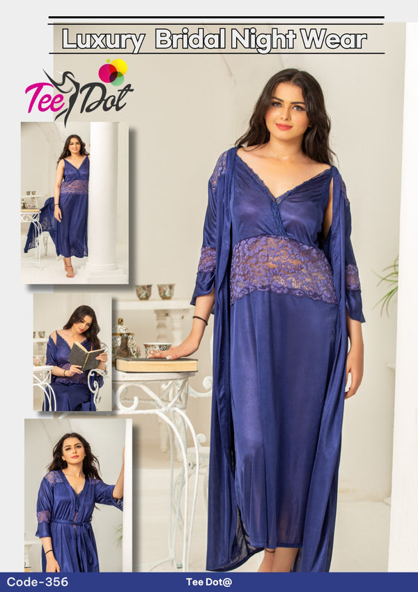 Silky Night Duo Gown & Inner 2 Piece Set