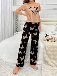 Brown Bliss – Heart & Butterfly PJ