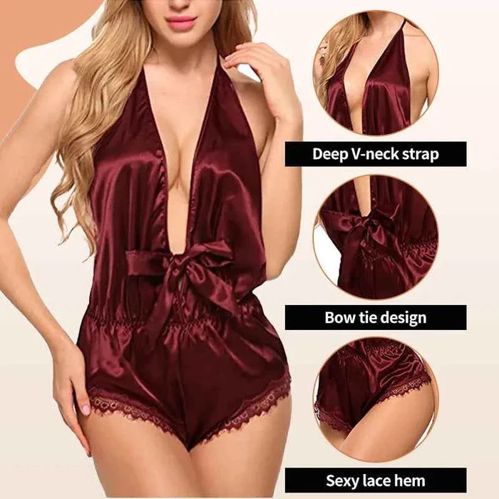 Women’s Deep V Adjustable Bodysuit Lingerie - Zara Apparel