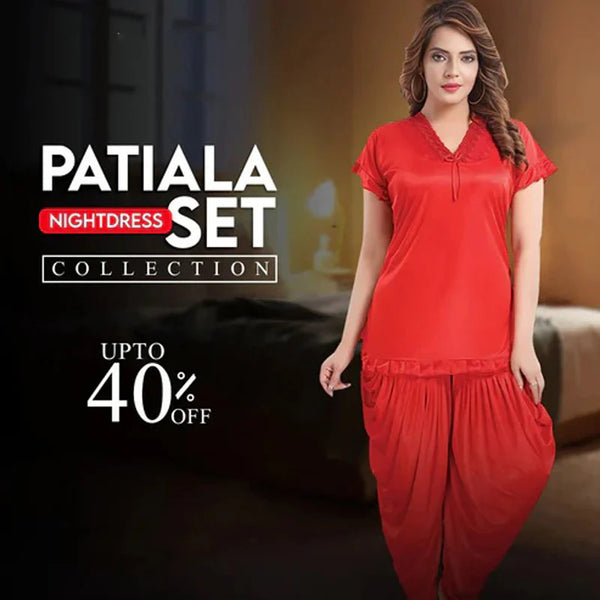 Silk Patiala Nightwear Set – Relax & Unwind