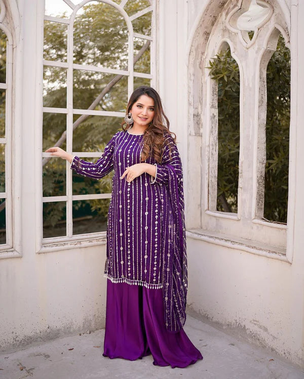 Stylish Sequin 3-Piece Ensemble
