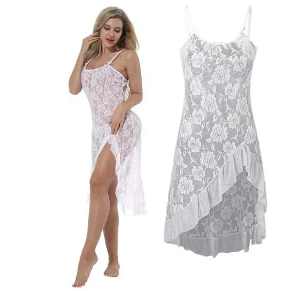 Transparent Net Nightwear Set with Panty – 2 Pieces